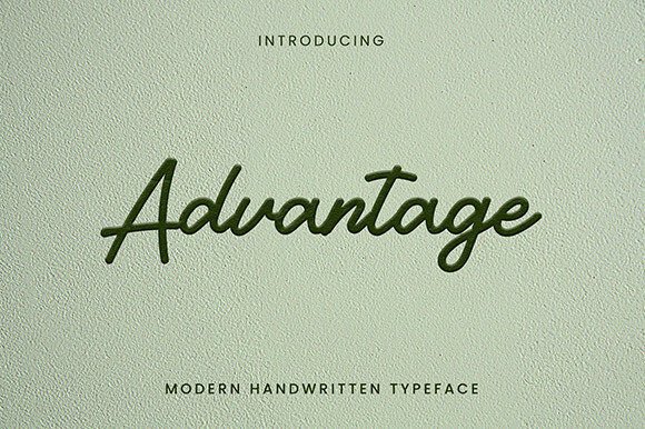 Advantage: A Handwritten Font for Polished Branding
