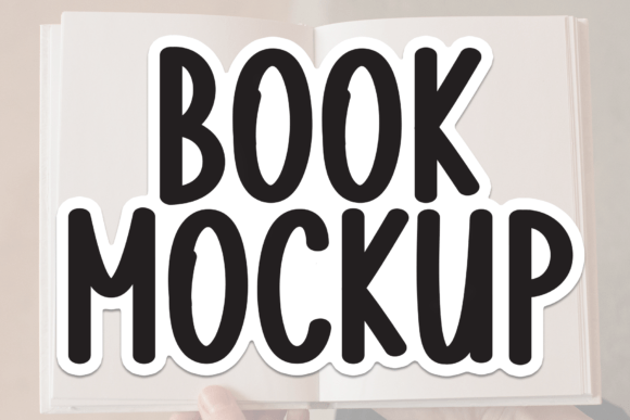 Book Mockup: A Handwritten Font for Editorial Charm