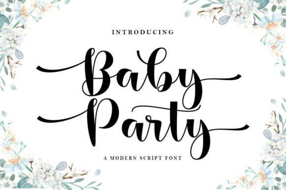 Discover Baby Party: A Charming Handwritten Font for Editorial Design