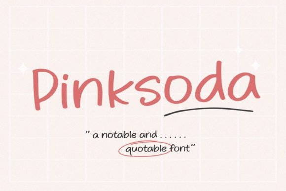 Discover the Charm of Pinksoda: A Handwritten Font for Web Design