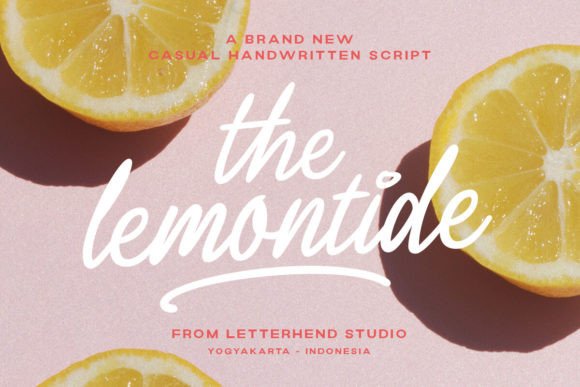 Lemontide: A Charming Script Font for Editorial Design
